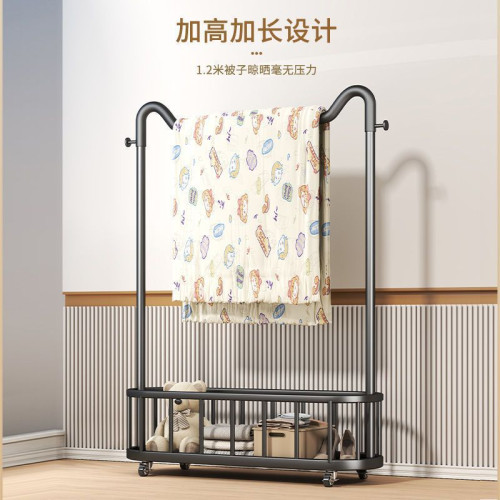 衣架落地立式衣帽架可移動帶輪家用客廳輕奢晾衣架網紅簡易掛衣架