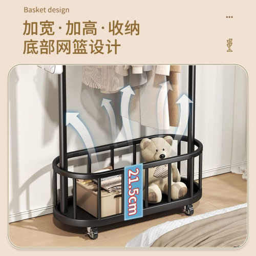 衣架落地立式衣帽架可移動帶輪家用客廳輕奢晾衣架網紅簡易掛衣架