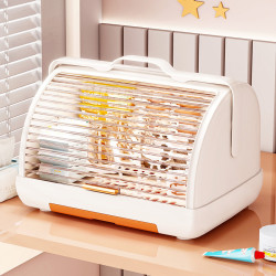 奶瓶室內收納箱嬰兒寶寶輔食工具餐具收納盒臥室防塵帶蓋瀝水架子