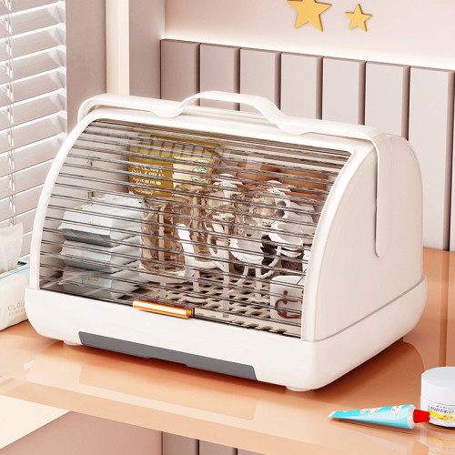 奶瓶室內收納箱嬰兒寶寶輔食工具餐具收納盒臥室防塵帶蓋瀝水架子 奶瓶室內收納箱嬰兒寶寶輔食工具餐具收納盒臥室防塵帶蓋瀝水架子