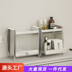 ins防塵杯子收納置物架水吧雙層台面餐桌茶具櫥櫃咖啡玻璃杯架子