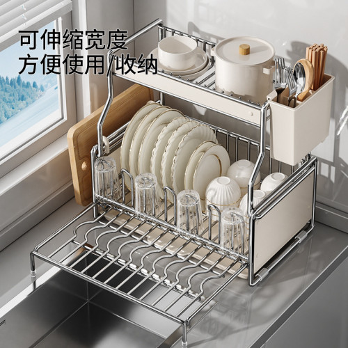 日系韓式水槽邊瀝水架碗筷碗盤廚房碗碟架水池洗碗池餐具晾碗架