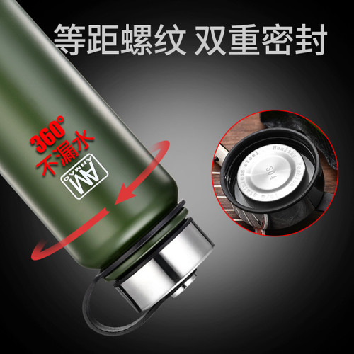 戶外真空304不鏽鋼保溫杯可攜式大容量運動水壺印刷可
