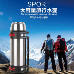 不鏽鋼大容量旅行壺便捷戶外登山水壺運動家用真空保溫杯禮品