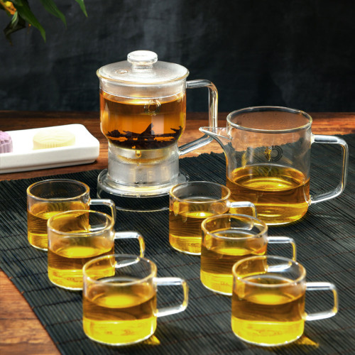 兌尊玻璃功夫茶具套裝家用辦公全自動過濾沖茶壺茶懶人泡茶器禮盒