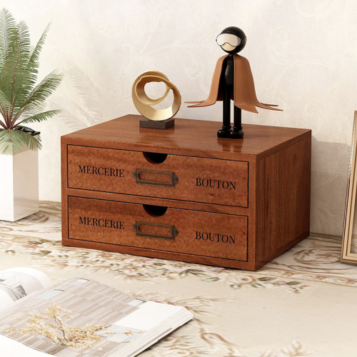 木質電腦增高架辦公桌面收納整理櫃木盒zakka抽屜式化妝品收納盒 木質電腦增高架辦公桌面收納整理櫃木盒zakka抽屜式化妝品收納盒