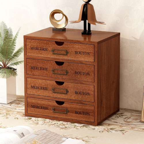 木質電腦增高架辦公桌面收納整理櫃木盒zakka抽屜式化妝品收納盒 木質電腦增高架辦公桌面收納整理櫃木盒zakka抽屜式化妝品收納盒