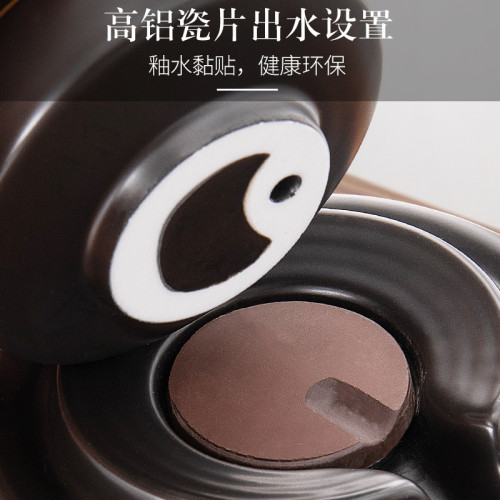 紫砂懶人茶具套裝家用簡約現代自動泡茶復古創意石磨功夫茶杯茶壺