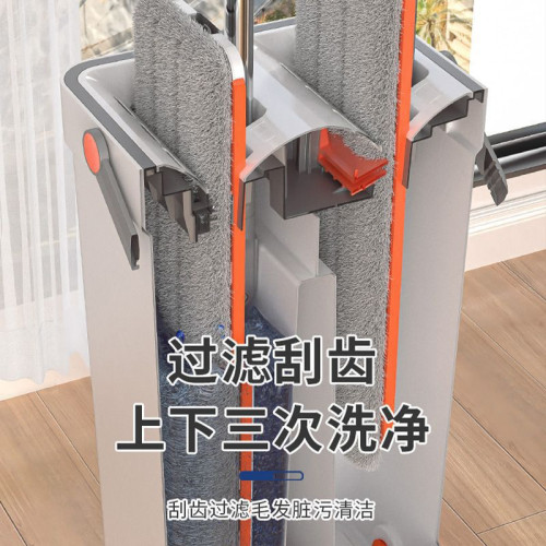 家用手洗懶人大號加厚刮刮樂拖把旋轉地拖洗拖布拖乾溼分離拖把桶