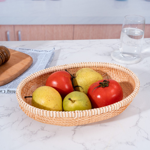 竹編托盤餐具瀝水籃子曬菜神器手工製品收納筐農家筲簸箕