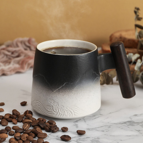 高款山川杯 過濾泡茶杯 山海杯陶瓷帶蓋馬克杯大容量茶杯家用