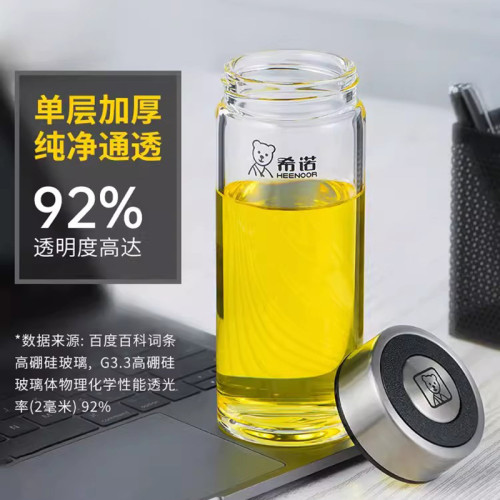 希諾單層玻璃杯商務辦公禮品杯戶外男女可攜式泡茶杯XN-6015/16/17