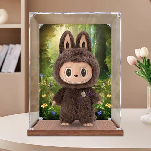 適用泡泡瑪特zimomo labubu 大首領隂晴大天使公仔 亞克力展示盒