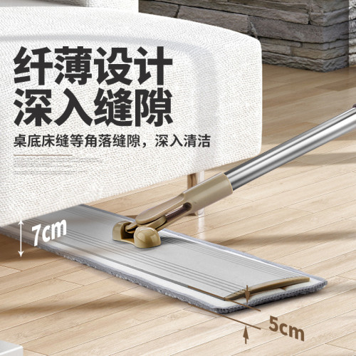 免手洗新款寬大號鋁板平板拖把家用一拖淨懶人旋轉大拖布塵推平拖
