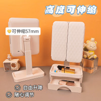 led化妝鏡桌面桌上型帶燈 網紅ins可攜式梳妝台補光貝殼鏡子禮品