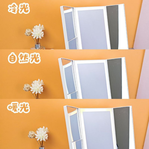led化妝鏡桌面桌上型帶燈 網紅ins可攜式梳妝台補光貝殼鏡子禮品 led化妝鏡桌面桌上型帶燈 網紅ins可攜式梳妝台補光貝殼鏡子禮品