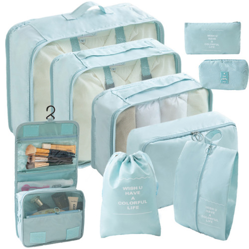 旅行收納套裝旅行收納袋8件套八件套裝旅遊衣物分類收納包數碼包 旅行收納套裝旅行收納袋8件套八件套裝旅遊衣物分類收納包數碼包