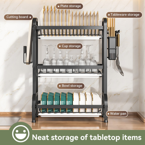 廚房置物架碗碟碗盤收納架瀝水架家用多功能放碗架碗筷收納盒碗櫃 廚房置物架碗碟碗盤收納架瀝水架家用多功能放碗架碗筷收納盒碗櫃