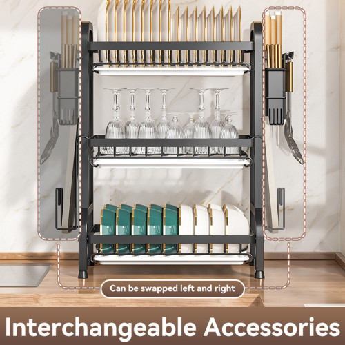 廚房置物架碗碟碗盤收納架瀝水架家用多功能放碗架碗筷收納盒碗櫃 廚房置物架碗碟碗盤收納架瀝水架家用多功能放碗架碗筷收納盒碗櫃