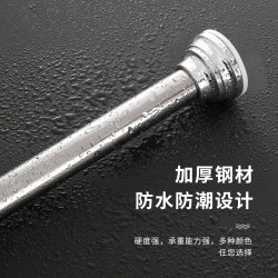 不鏽鋼拼接浴簾桿免打孔衛生間浴室伸縮桿門簾窗簾桿衣櫃掛桿撐桿