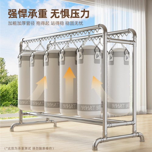 鍍鋅鋼管晾衣架落地家用陽台掛衣戶外室外防風雙桿水管曬被子雙桿