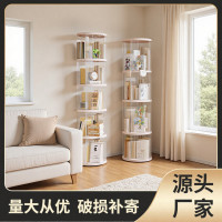 兒童書架家用玩具收納整理寶寶繪本落地多層收納櫃簡易旋轉置物架