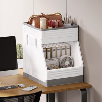 置物架小推車可移動廚房家用整理雙層大容量辦公室桌面桌邊收納架