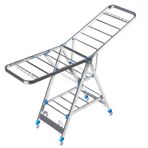 加厚不鏽鋼落地折曡晾衣架臥室內陽台曬衣架家用晾衣桿曬被子神器 加厚不鏽鋼落地折曡晾衣架臥室內陽台曬衣架家用晾衣桿曬被子神器