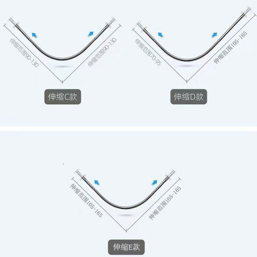 弧形浴簾桿磁吸隱形免打孔套裝隔斷簾防水加厚布亞麻隔水乾溼分離