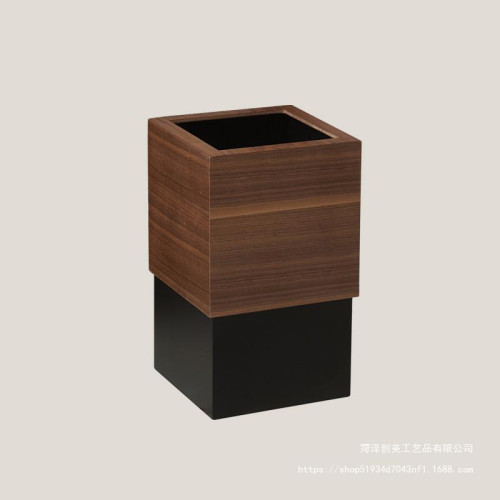 木質垃圾桶北歐ins風垃圾桶家用客廳衛生間酒店木質帶蓋紙簍