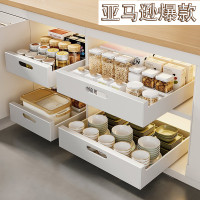 櫥櫃內抽屜拉籃置物架廚房分層下水槽架抽拉式調料碗碟收納儲物盒