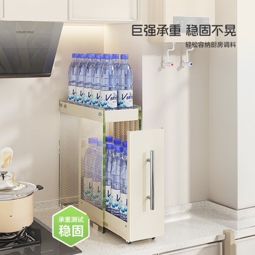 廚房抽拉式調料置物架 角落調料品調味料油鹽醬醋瓶罐整理收納架