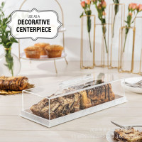 Acrylic Bread Box 亞克力面包盒矩形蛋糕托磐展示蓋蛋糕磐甜點架