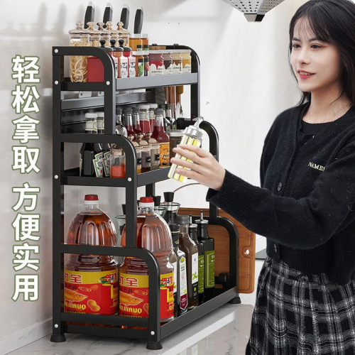 房間放東西的架子廚房調料置物架筷子刀架台面多功能調味廚具用品