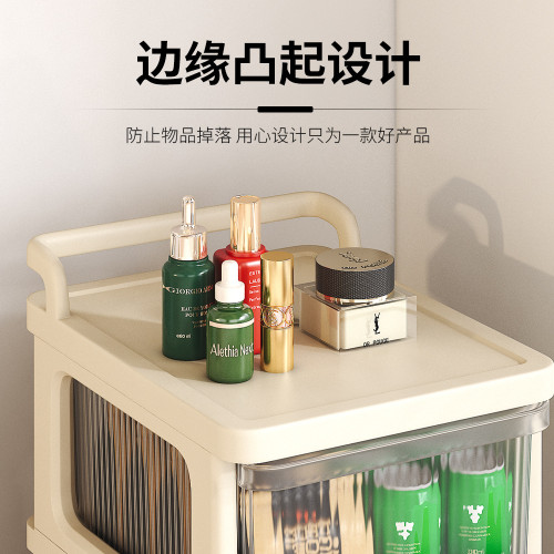 可移動小推車置物架抽屜式零食多層塑膠儲物架玩具嬰兒用品收納架