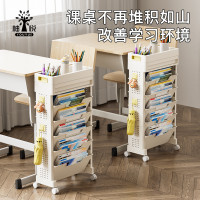 可移動書架落地帶輪教室桌面課本收納架書房大容量多層書本置物架