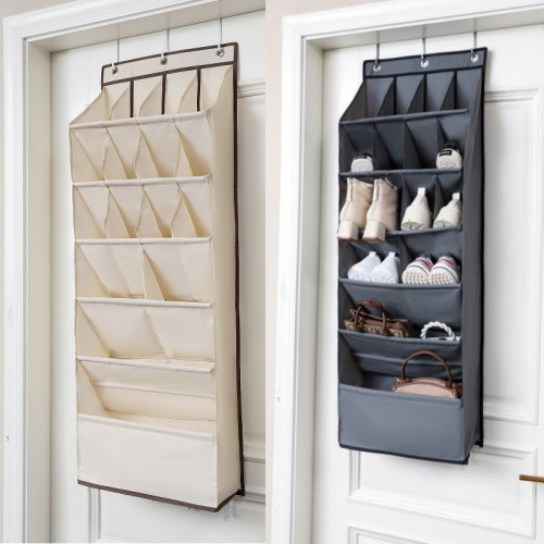多功能鞋子包包門後儲物掛袋現代簡約壁掛式鞋袋多層收納袋