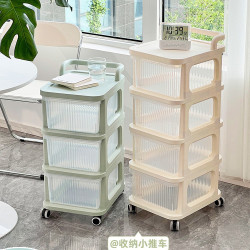 手推車置物架抽屜式移動收納櫃零食玩具嬰兒用品客廳收納架子多層