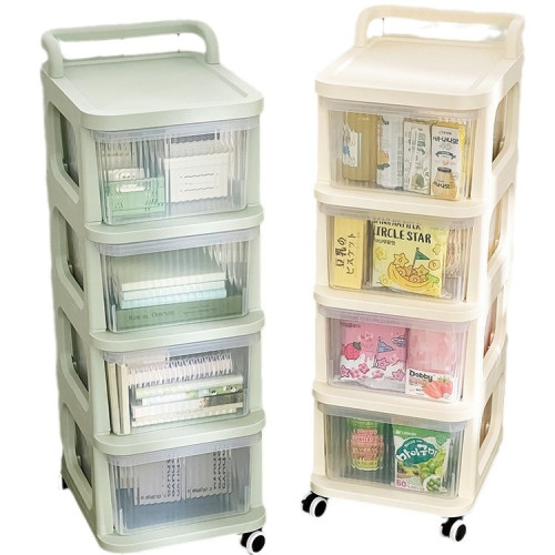 手推車置物架抽屜式移動收納櫃零食玩具嬰兒用品客廳收納架子多層