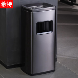 商場電梯口不鏽鋼酒店垃圾桶大堂立式菸灰缸賓館大廳菸灰柱收納筒