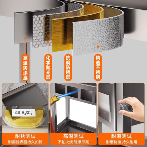 廚房置物架調料架家用調味品多功能刀架筷筒粘板台面多層收 納架