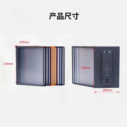 A4翻頁展示架資料文件夾壁掛式40面菜譜相冊宣傳架展示夾掛牆收納