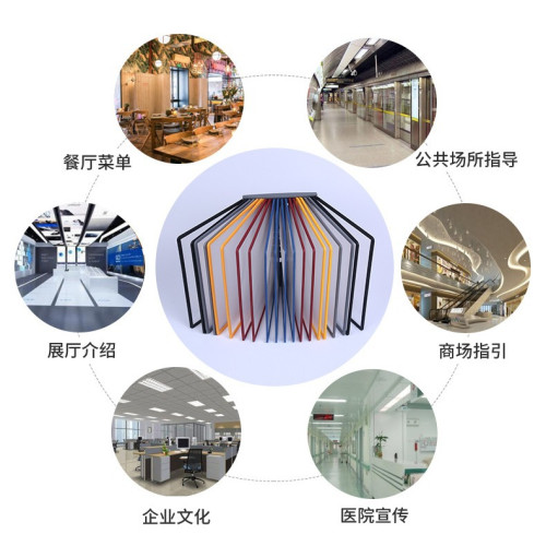 A4翻頁展示架資料文件夾壁掛式40面菜譜相冊宣傳架展示夾掛牆收納