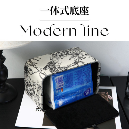 法式復古提花紙巾盒皮革車用汽車客廳抽紙盒茶幾遙控器收納盒家用