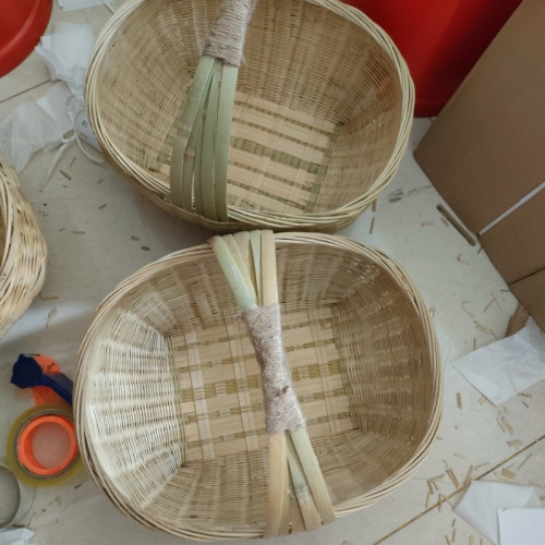 籃子竹編大號老式竹編籃子水果編織筐老式手提籃菜籃子農村裝雞蛋