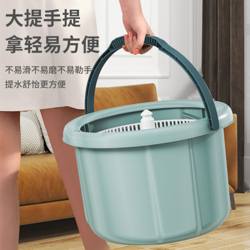 旋轉拖把家用懶人免手洗單桶拖把 淨汙分離免手洗拖把桶