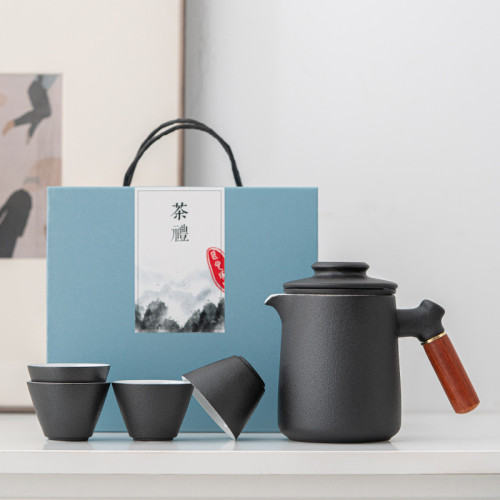 旅行茶具陶瓷禮品套裝可攜式快客杯商務活動實用創意伴手禮物