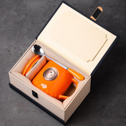 原創得到銅牌杯 陶瓷杯 馬克杯 咖啡杯禮盒套裝 杯子水杯加印