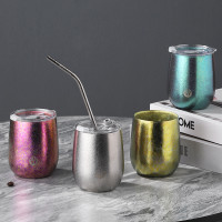 戶外純鈦雙層杯純鈦杯家用水杯啤酒咖啡牛奶隔熱鈦杯杯子保溫