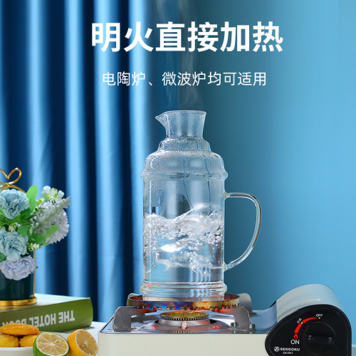 玻璃冷水壺耐高溫涼白開水杯套裝日式大容量儲水瓶夏防爆果汁紥壺